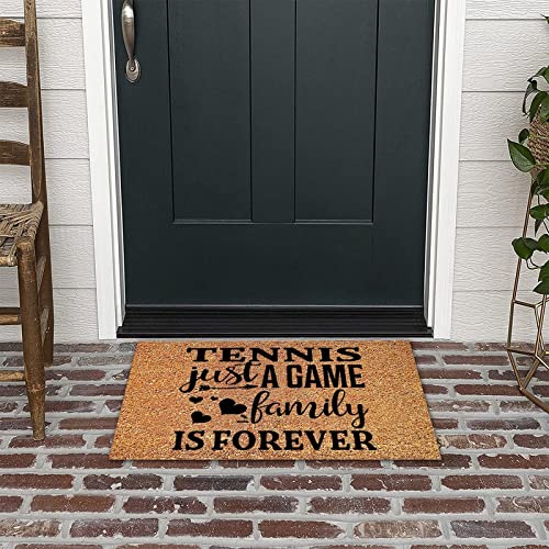 My First Priority is Time with My Family Doormat Coconut Coir Indoor Outdoor Entrance Home Captures Dirt with Heavy Duty Backing Durable Gifts for Mom Dad 24x36in