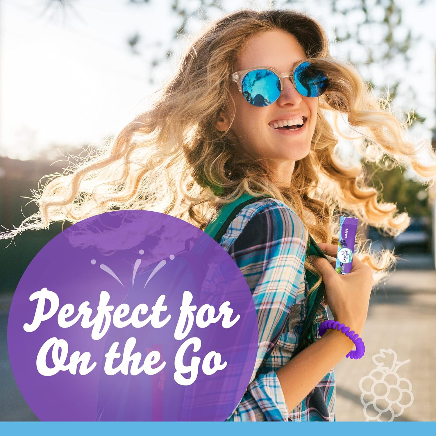 Crystal Light Sugar-Free Energy Grape On-The-Go Powdered Drink Mix 120 Count