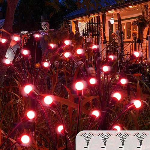 Solar Garden Lights,[2 Pack] Solar Lights Outdoor Waterproof,8LED Swaying Solar Firefly Lights, Garden Decor for Path,Landscape,Backyard,Outdoor Yard Decorations Lights, Purple