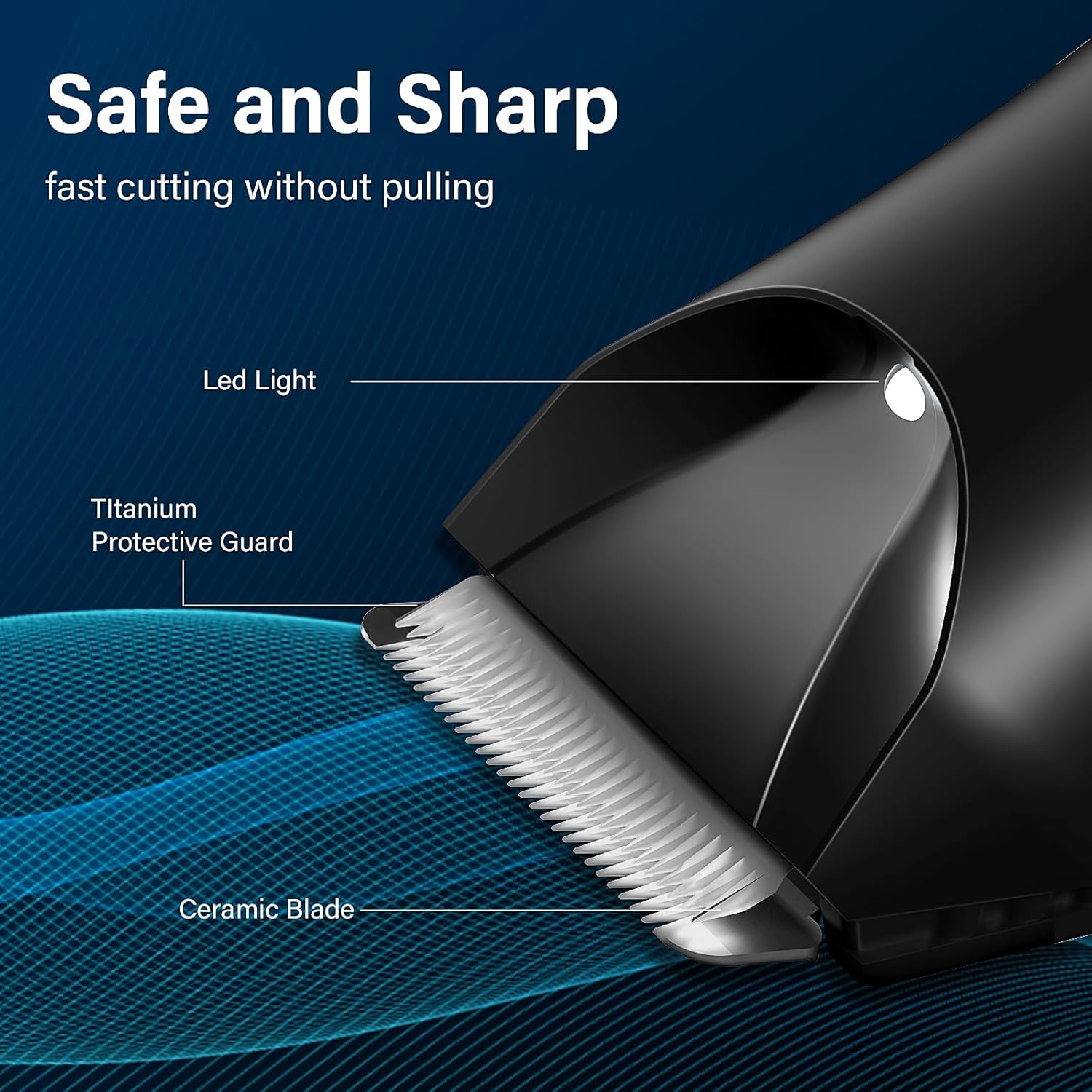 Groin Hair Trimmer for Men Electric Body Hair Trimmer Waterproof Ball Trimmer with Light & Power Display, Safety Razor Pubic Hair Trimmer for Ball/Chest/Beard, Ceramic Blade Heads, Recharge Dock