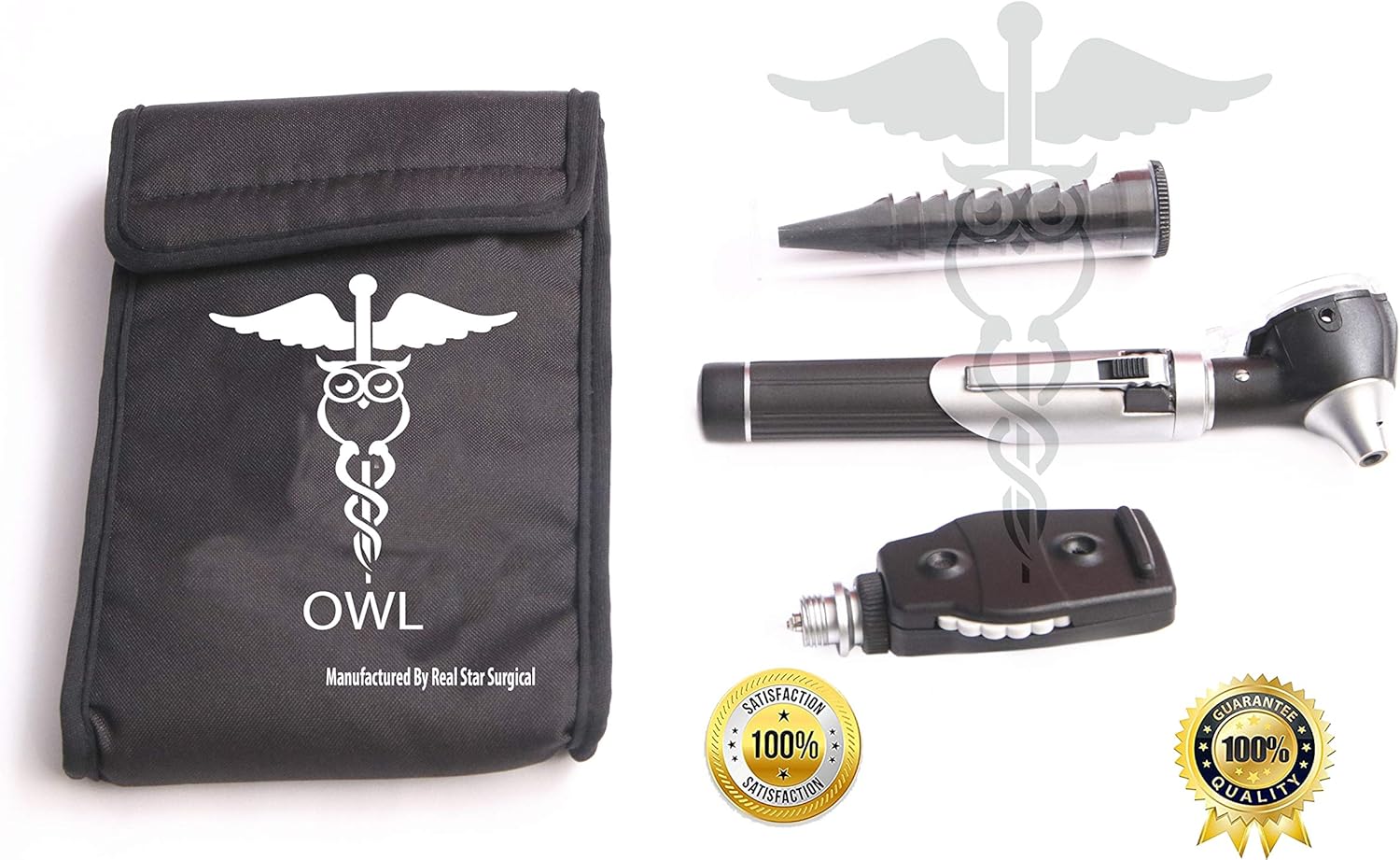 Otoscope & Ophthalmoscope 2 in 1 Diagnostic Set. for Both Adult and Pediatric 10 Disposable Tips. NOT for Professional use