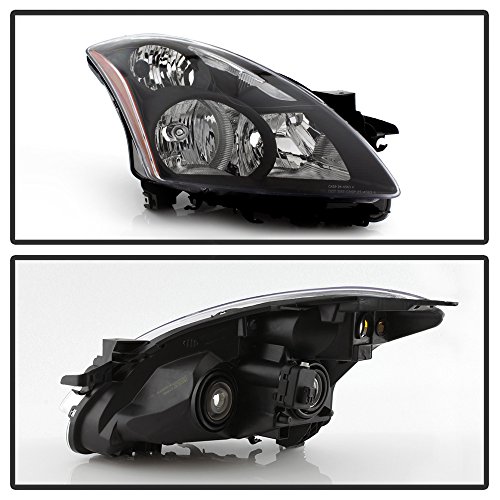 ACANII - For 2010-2012 Nissan Altima 4Dr Sedan BLack Housing Halogen Headlights Headlamps 10-12 Driver + Passenger Side