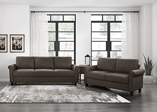 Lexicon Mendota Living Room Loveseat, Chocolate