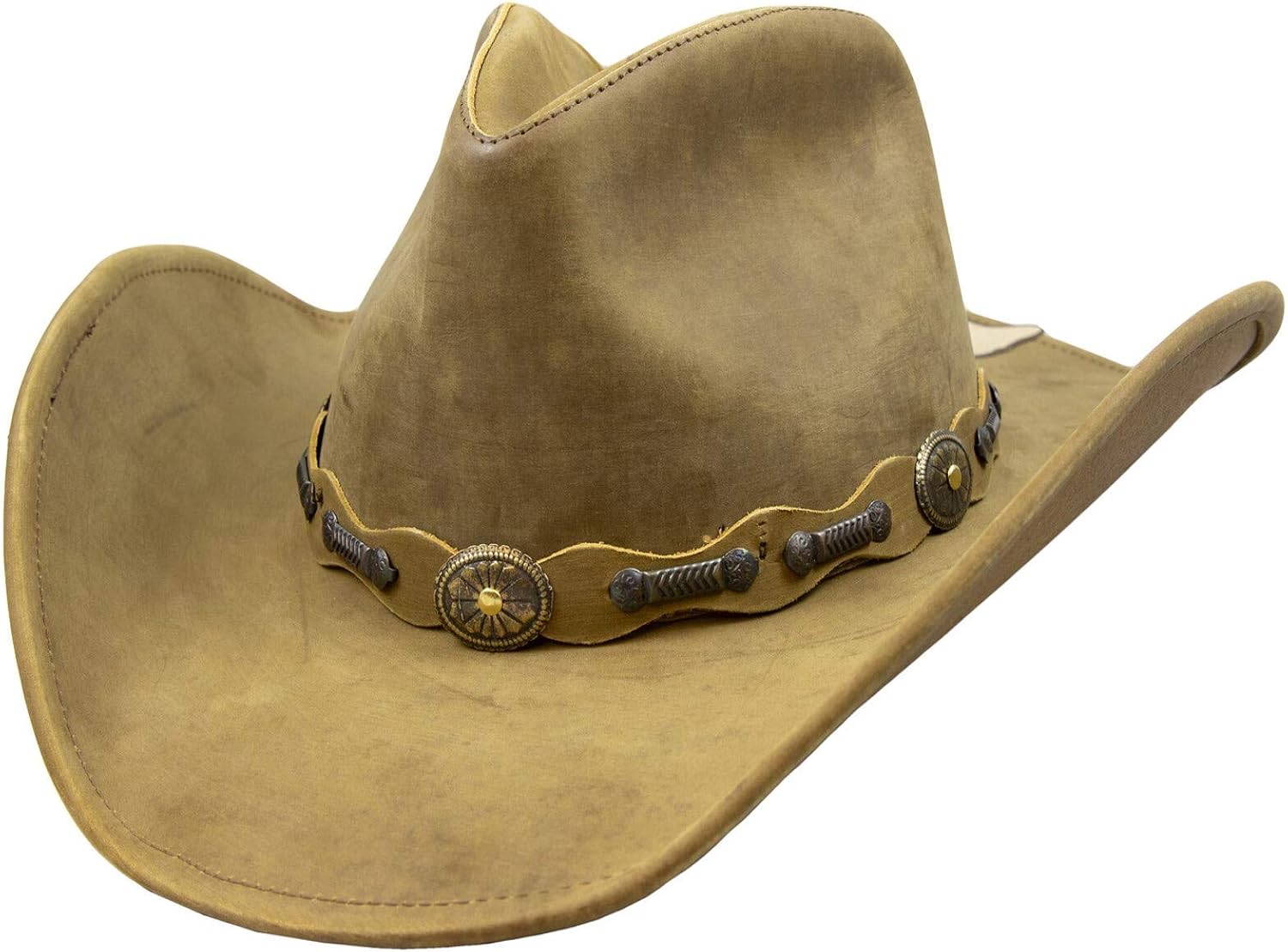 Stetson Men's Cowboy, Rust-Distressed Leather, Medium