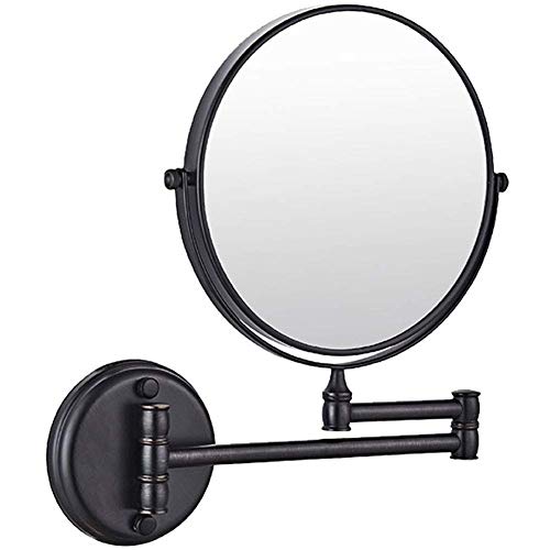 Bathroom Mirror Wall Mounted Makeup Mirror 8-inch Two-Sided Swivel Wall Mounted Mirror Extending Folding Bathroom Shaving Cosmetic Make Up Mirror- 5X Magnification