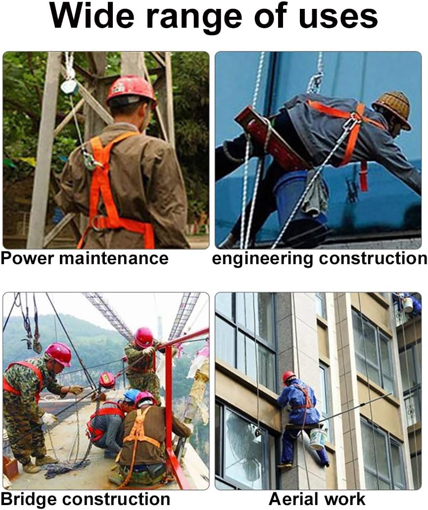 Self Retracting Lifeline, Fall Protection Yoyo Harness-Web Construction, 11 ft (3.3 m), Steel shackle, 330 lb Capacity