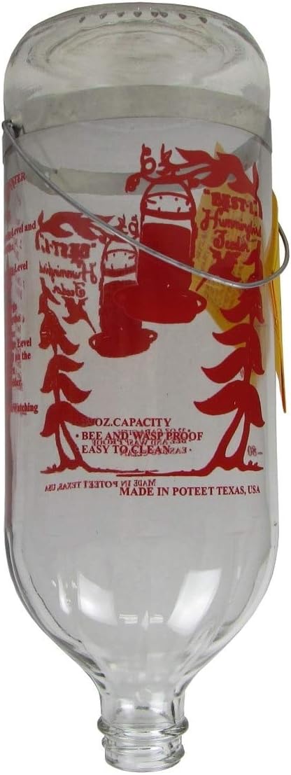 2 Pack of Best-1 Glass Hummingbird Feeders, 32 oz. Each
