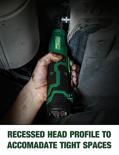 KIMO Cordless Electric Ratchet Wrench Set, 40 Ft-lbs, 400 RPM, 12V Cordless Ratchet Wrench 3/8