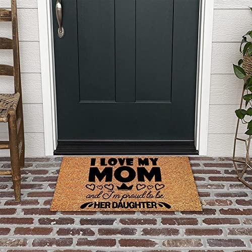 My Family was My Guide to My Reality Coconut Coir Entry Mat High Traffic Area Traps Dirt Natural Easy to Maintain First Home Gift 24x36in