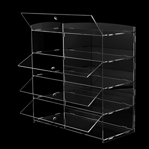 5-Tier Acrylic Display Case - Clear Bakery Pastry Display Case - Retail Display Counter Cases - Acrylic Display Shelf - Donut Cookie Display Cabinet - 360° Visible - 18.7 x 8.5 x 24.4in