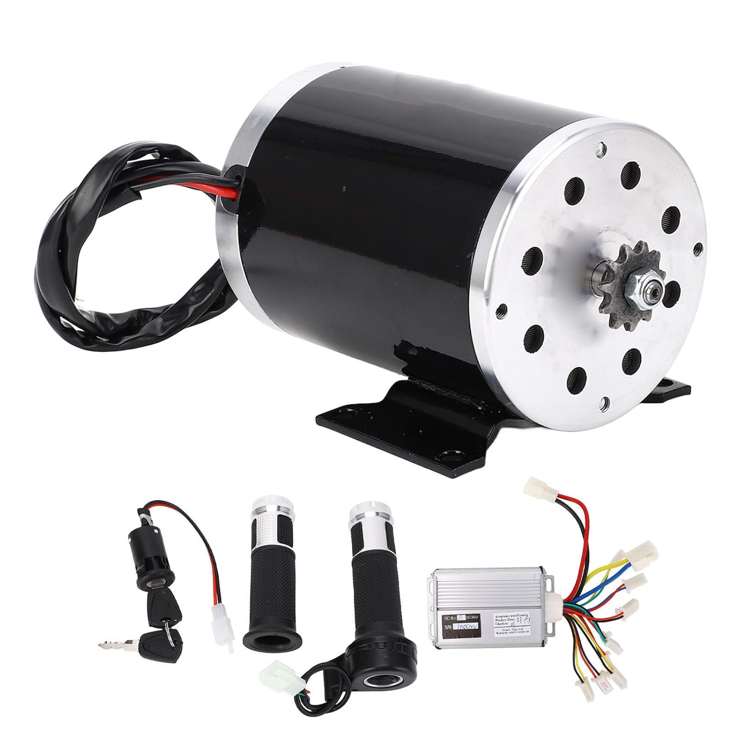 48V 1000W High Speed Brushed Motor, 3000rpm Electric Motor Controller Kit with Throttle Grip for Electrical Scooter Bike Motorcycle