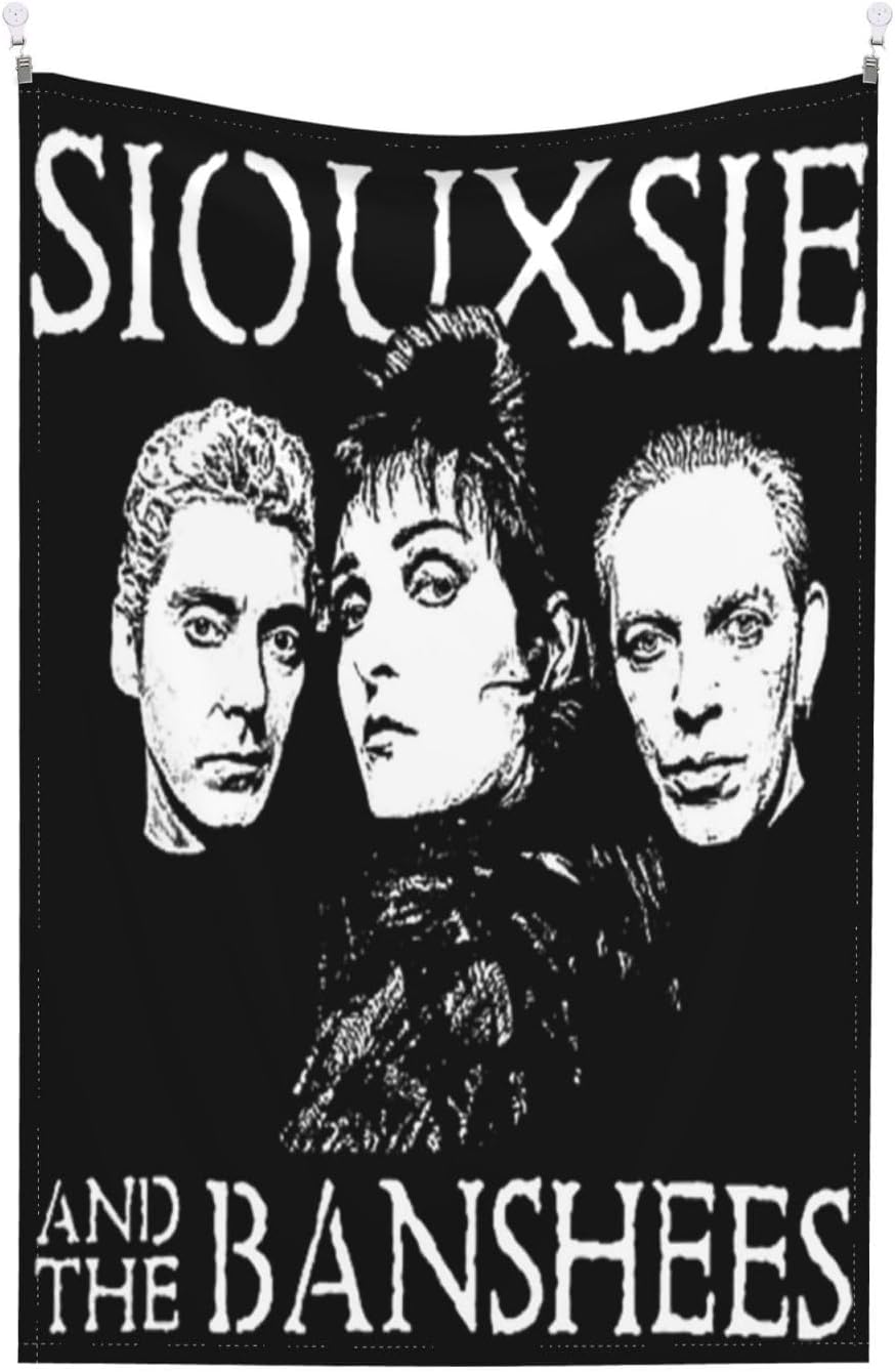 CASOWAT Siouxsie Rock and the Banshees Band Tapestry Wall Art Hanging Tapestries For Living Room Bedroom Home Decor 60X40 inch
