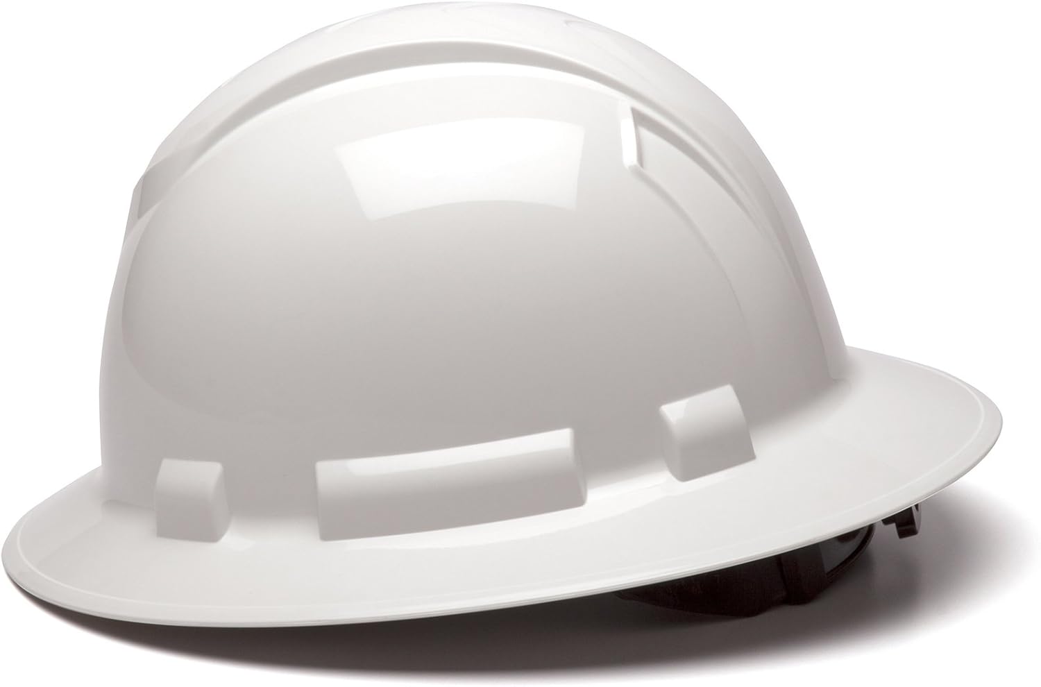Pyramex Ridgeline Full Brim Hard Hat 6 Point Ratchet White