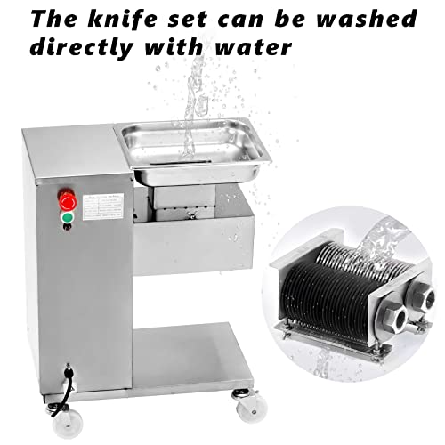Meat Slicer Commercial,Electric Meat Cutter Machine 550W 1100LB/H Meat Cutting Machine with a 3.0mm Blade for Home Kitchen Restaurant Supermarket QE 110V