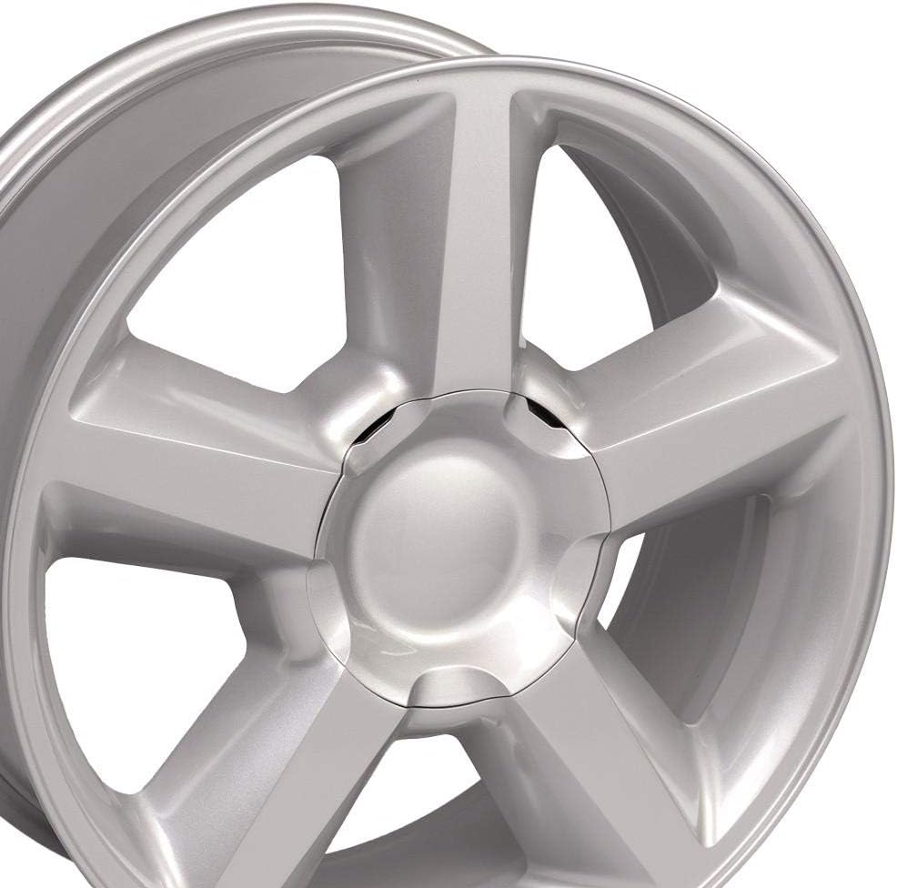 OE Wheels LLC 20 inch Rim Fits 6x139.7 Silverado Suburban Tahoe Sierra Yukon Escalade CV83 20x8.5 Silver Wheels Hollander: 5308