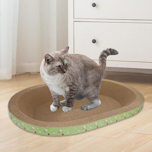 Cat Scratcher, Cat Scratching Bed Play Rest Exercise Interactive Toy Cat Scratch Pad Bowl Cardboard Lounge Bed for Kitten, 43cmx28cmx8cm