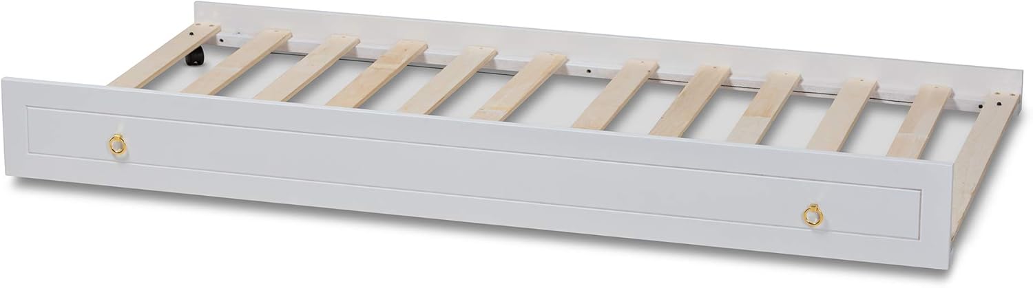 Baxton Studio Trundles, Twin, White/Gold