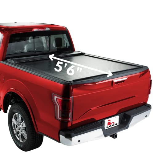LEER ROLLITUP | Retractable Truck Bed Tonneau Cover | Fits 2021-2023 Ford F-150 Super Crew/Super Cab with 5.6