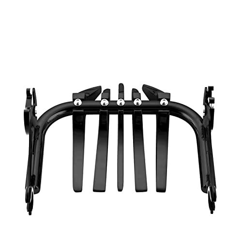 Invisible Style Two Up Luggage Rack Compatible with 2009-2024 Harley Touring Street Glide Road Glide Road King Electra Glide Black