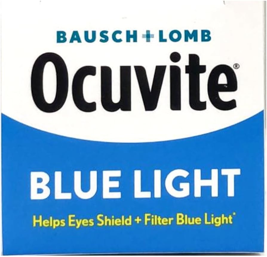 Bausch + Lomb Ocuvite Blue Light Lutein 25mg Lutein & Zeaxanthin Supplement, 30 Softgels (Pack of 2)