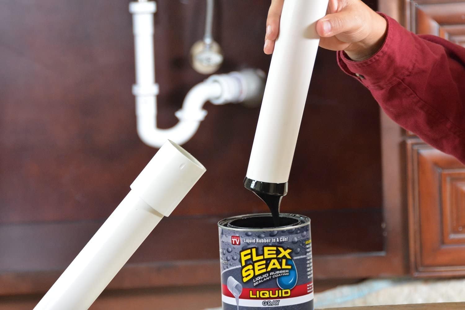 Flex Seal Liquid, 32 oz, Black, Liquid Rubber Coating Sealant, Waterproof, Flexible, Breathable, and UV Resistant, Roof Repair, Basements, RV, Campers, Trailers, Marine, EPDM, Masonry