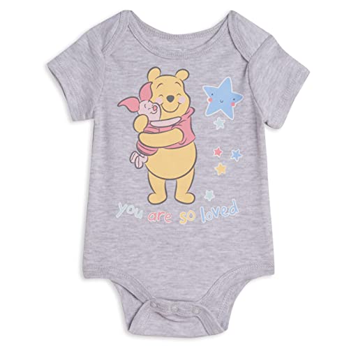 Disney Classics Winnie the Pooh Mickey Mouse Baby Hoodie Bodysuit and Pants 3 Piece Outfit Set (Newborn - 24 Months)