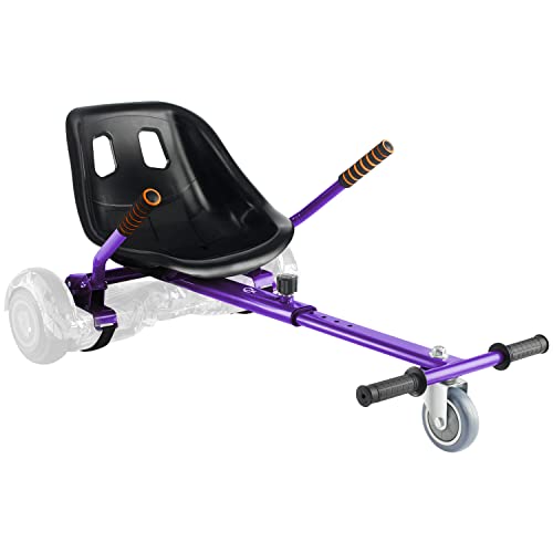 LJX Hoverboard Seat Attachment, Go Kart, Hoverboard Accessories for 6.5” 8” 10” Hoverboard, Wider Seat, Suitable for All Ages