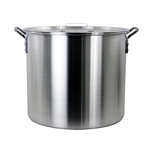 CHARD ASP60, Aluminum Stock Pot and Strainer Basket Set, Silver, 60 quart,Large