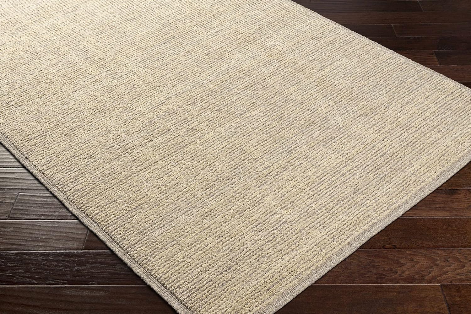 Hauteloom Abiera Wool Living Room, Bedroom Area Rug - Modern - Gray, Beige - 5' x 7'6