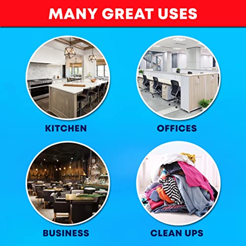 30-33 Gallon Trash Bags Heavy Duty (Value 100/Bags w/Ties) Clear Large Plastic Recycling Garbage Bags. 30 Gal, 32 Gallon Clear Large Trash Bags