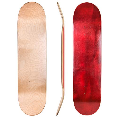 Cal 7 Red Skateboard Deck with Graphic Grip Tape | 7.75, 8, 8.25, and 8.5 Inch | Maple Board for Skating