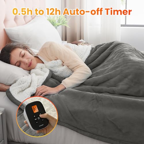 WOOMER Electric Heated Throw Blanket 50