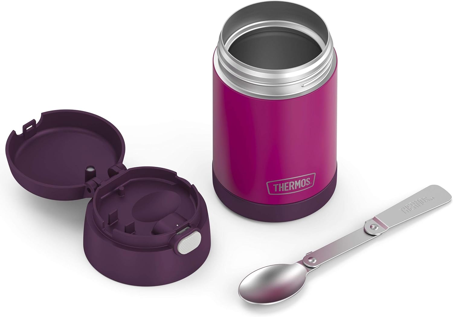THERMOS FUNTAINER 16 Ounce Stainless Steel Food Jar, Red Violet
