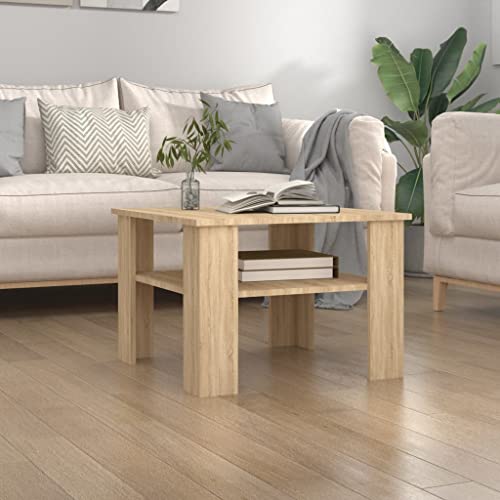 Coffee Table Square Coffee Table,Coffee tavle,Suitable for Lounge, Office, Living Room, Study, Apartment, Living Room, Bedroom,Sonoma Oak 23.6