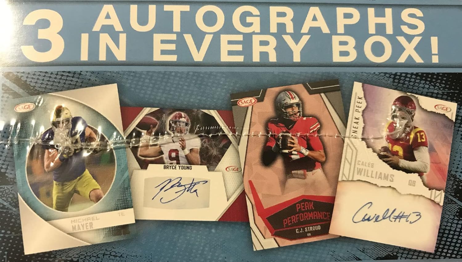 2023 Sage NFL Football Draft Picks HIGH Series Blaster Box with 3 GUARANTEED AUTOGRAPHS