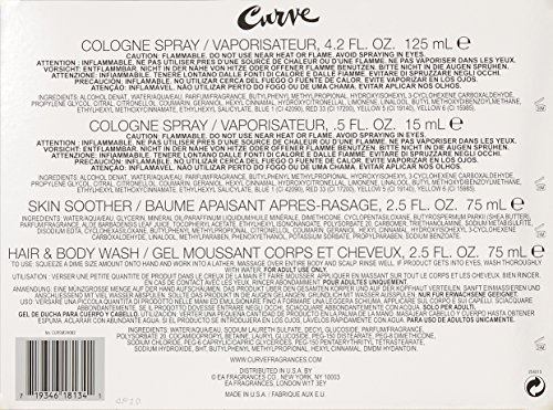 Curve Fragrance Set, 4 Count