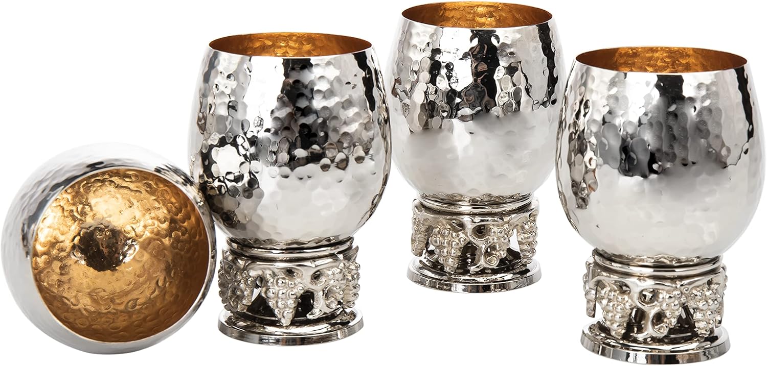 Godinger Liquor Shot Glasses Hammered Grape - Set of 4