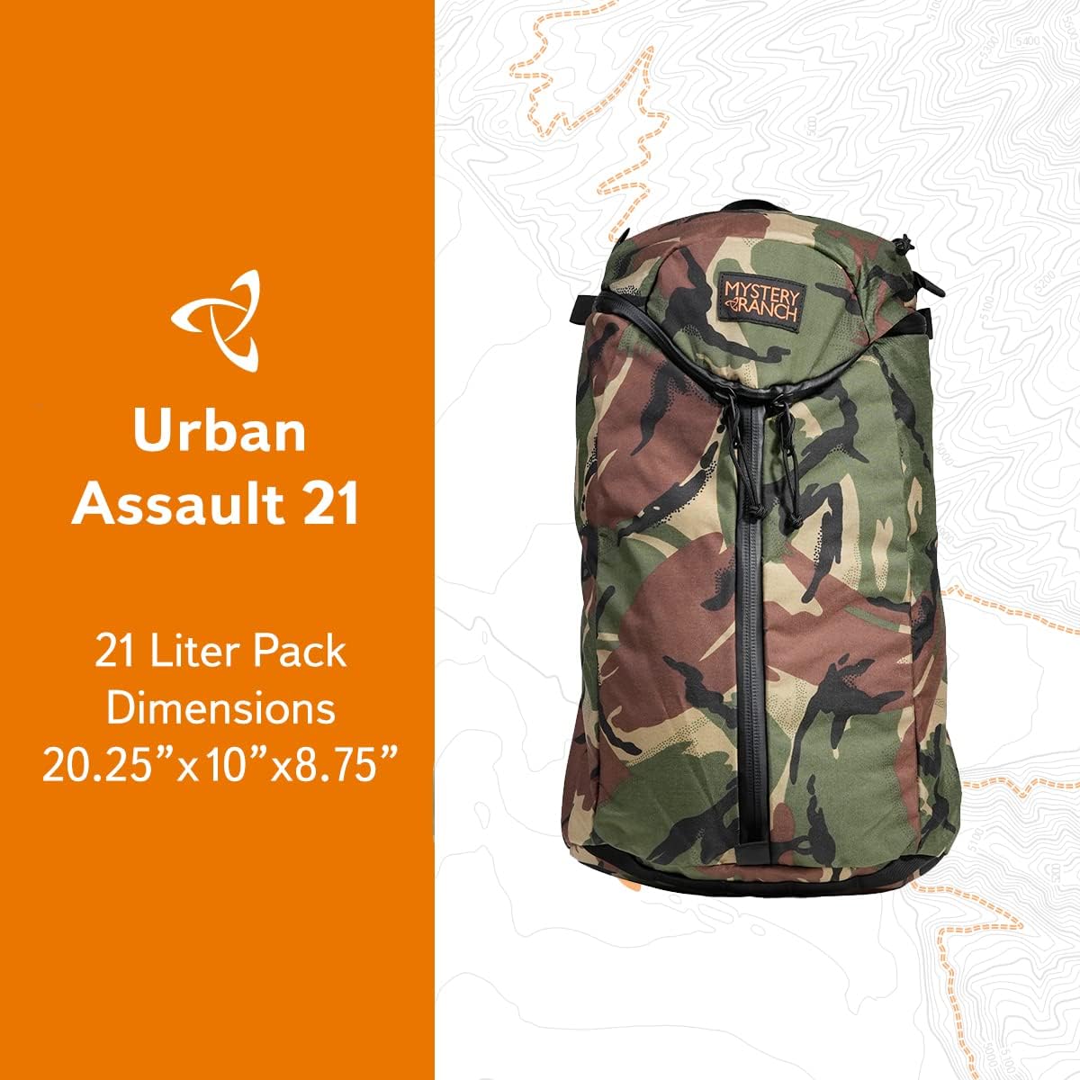 Mystery Ranch Urban Assault 21 Backpack - Inspired by Military Rucksacks, DPM Camo, 21L