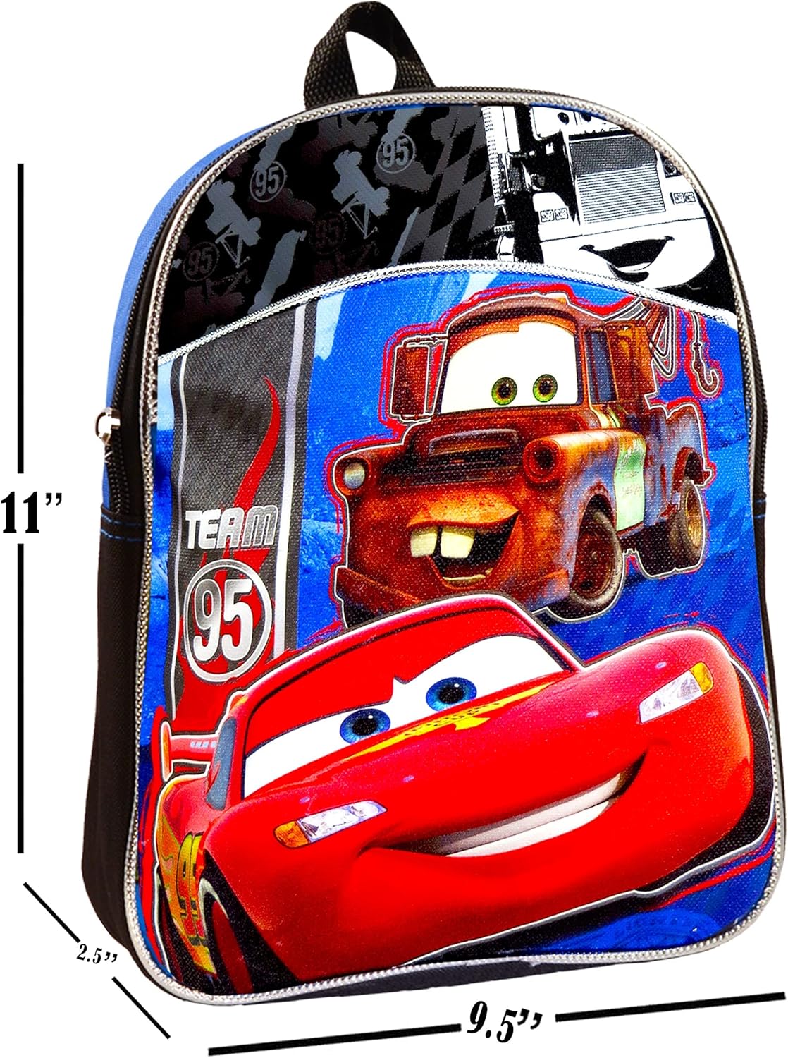 Disney Cars Toddler Preschool Backpack Set - Bundle Includes 11 Inch Disney Cars Mini Backpack and Stickers (Disney Cars School Supplies)
