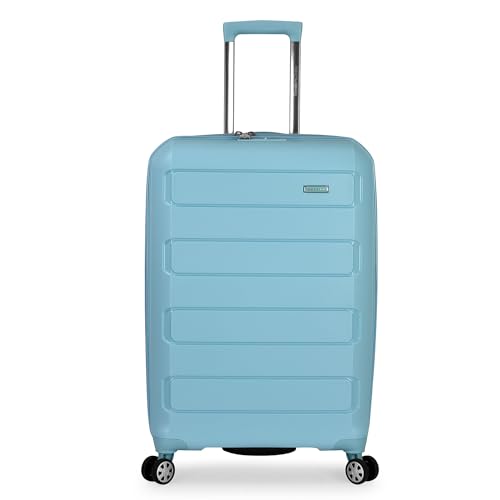 Traveler's Choice Pagosa Indestructible Hardshell Expandable Spinner Luggage, Black, Check-in Only