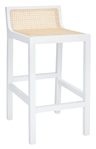 Safavieh Home Collection Saito Natural Low Back Cane 25.6-inch Counter Stool