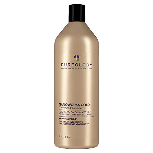 Pureology Nanoworks Gold Conditioner | For Very Dry, Color-Treated Hair | Restores & Strengthens Hair | Sulfate-Free | Vegan