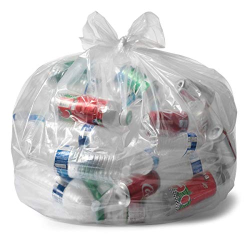 Aluf Plastics 36012CL 20-30 Gallon 1.2 MIL Thick Clear Heavy Duty Trash Bags - 30