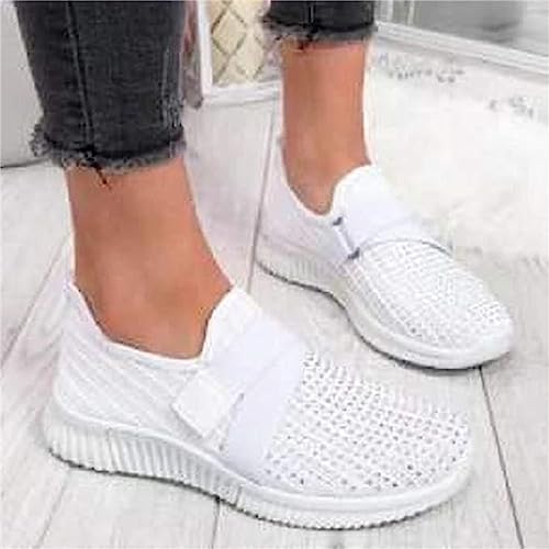 Womens Tennis Shoes Slip On Breathable Mesh Walking Shoes Fashion Sneakers Comfort Non Slip Running Gym Shoes