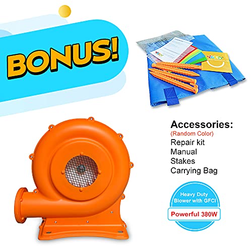 YARD Bounce House Inflatable Bounce House with Slide 12 ft x 9 ft x 8 ft H, Jumping Bouncing House Jump Slide Dunk Playhouse with Air