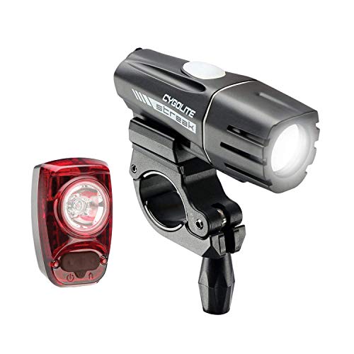 Cygolite Streak 450 Lumen Headlight & Hotshot SL 50 Lumen Tail Light USB Rechargeable Bike Light Combo Set