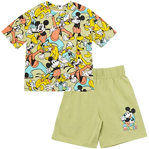 Disney Mickey Mouse Eeyore Donald Duck Pluto Winnie The Pooh Piglet Tigger Graphic T-Shirt and Shorts Set Infant to Big Kid