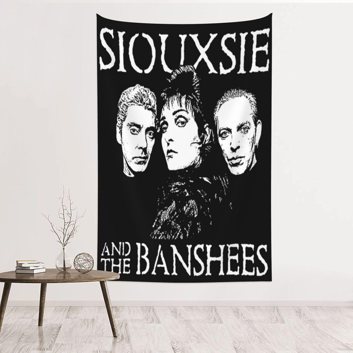 CASOWAT Siouxsie Rock and the Banshees Band Tapestry Wall Art Hanging Tapestries For Living Room Bedroom Home Decor 60X40 inch