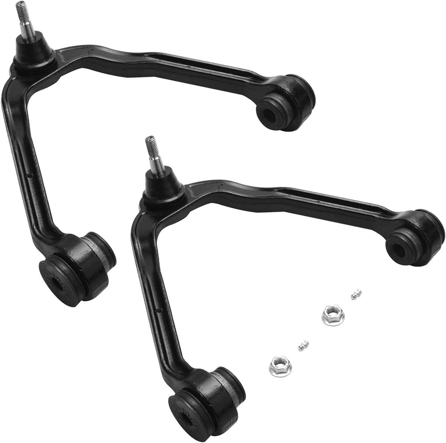 Detroit Axle - Front End 12pc Suspension Kit for Silverado Sierra Suburban Avalanche Yukon XL 1500 Tahoe Escalade ESV EXT, Control Arms Ball Joints Tie Rods Sway Bars Pitman Idler Arms Replacement