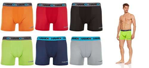TONY HAWK Mens Performance Boxer Briefs - SPORTY FIT Short Leg 6-Pack Mystery Colors Stretch Breathable No Fly (S-5X)
